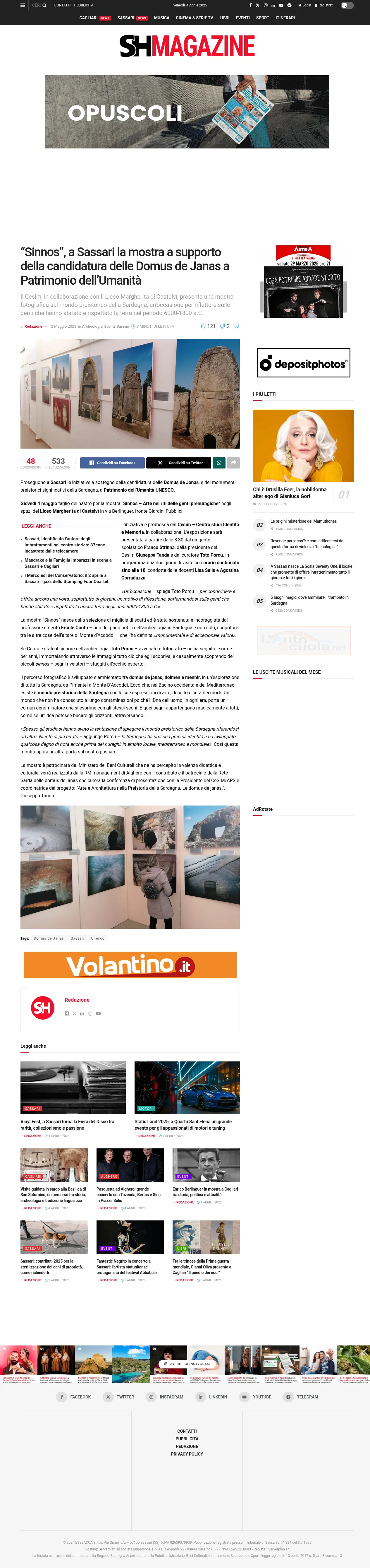 Sinnos: Journey into Prehistoric Sardinia in Sassari