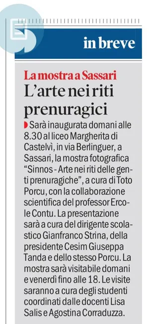 Sinnos: Journey into pre-Nuragic art in Sassari