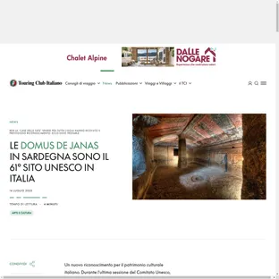 Il Touring Club Italiano celebra l'ingresso delle Domus de Janas nel patrimonio UNESCO
